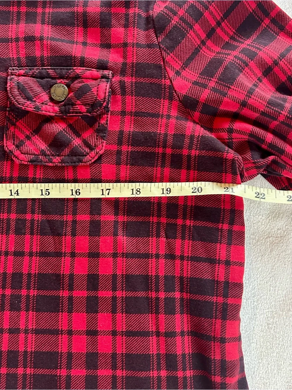 Chaps Ralph Lauren Red and Black Plaid Half-Zip Pullover Sz XL - Picture 6 of 9